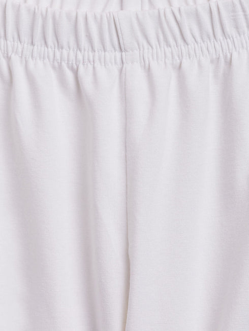 Vastramay SISHU Girl's White Chikankari Kurta Leggings Set